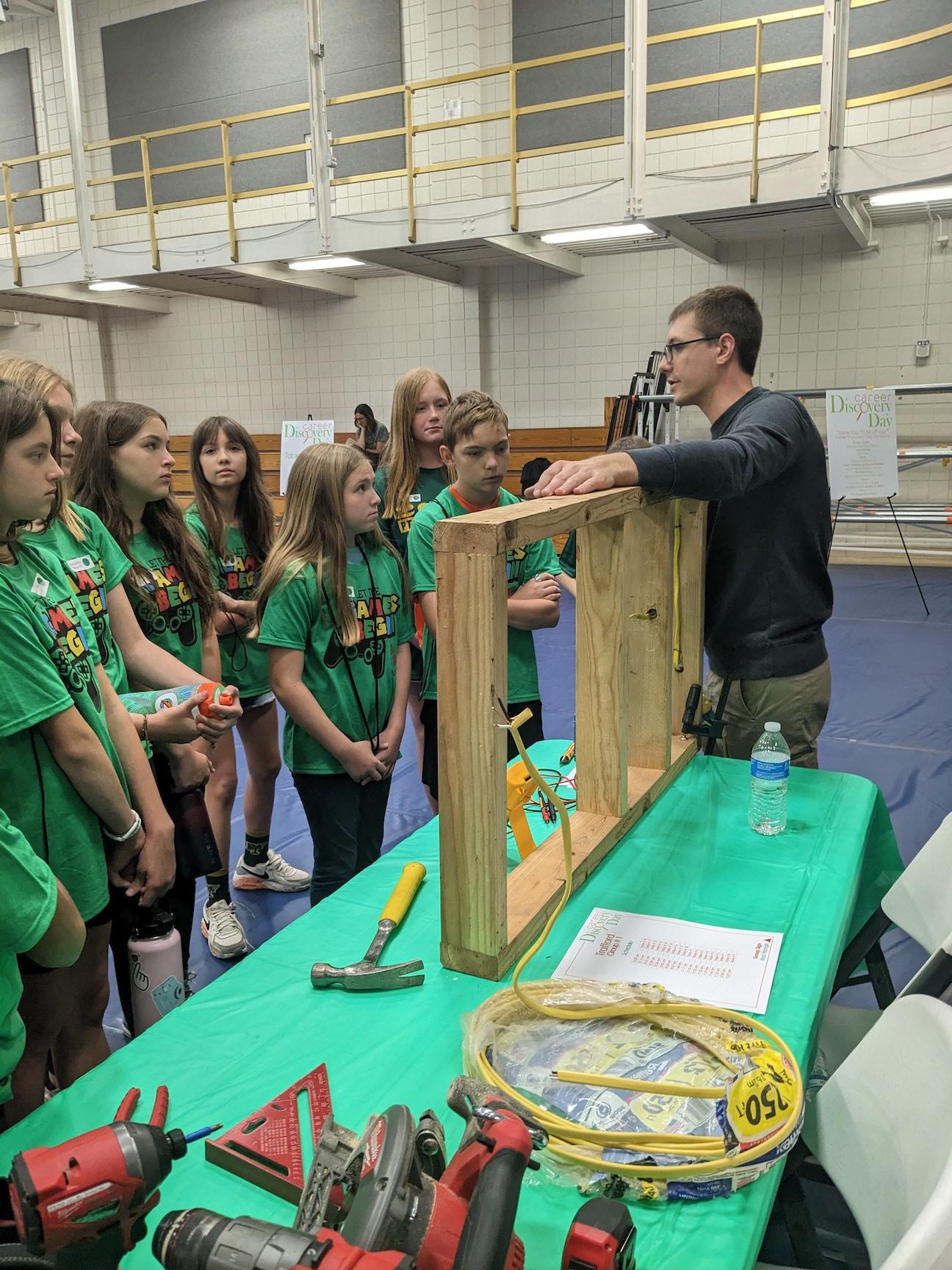 Harrison Park students learn about a career in contracting